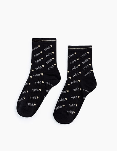 Chaussettes noires Love Paris I.Code