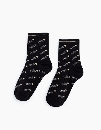 I.Code black Love Paris socks - I.CODE