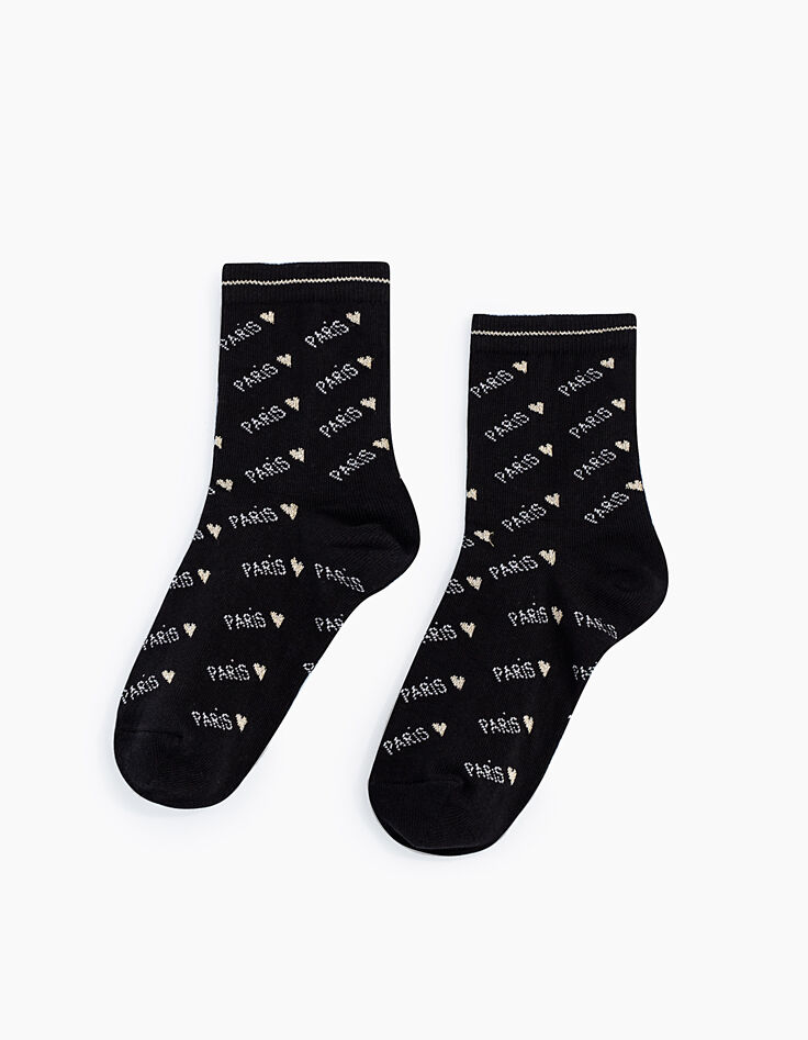 Chaussettes noires Love Paris I.Code-1 Chaussettes noires Love Paris I.Code-1