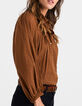 Camisa fauve rayas pliegues cosidos I.Code-2