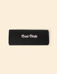 I.Code black embroidered corduroy glasses case-4