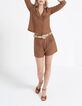 I.Code fawn iridescent shorts-1