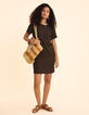 Robe noire imprimé floral cœur I.Code-1