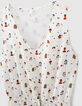 I.Code off-white portrait print dress-3