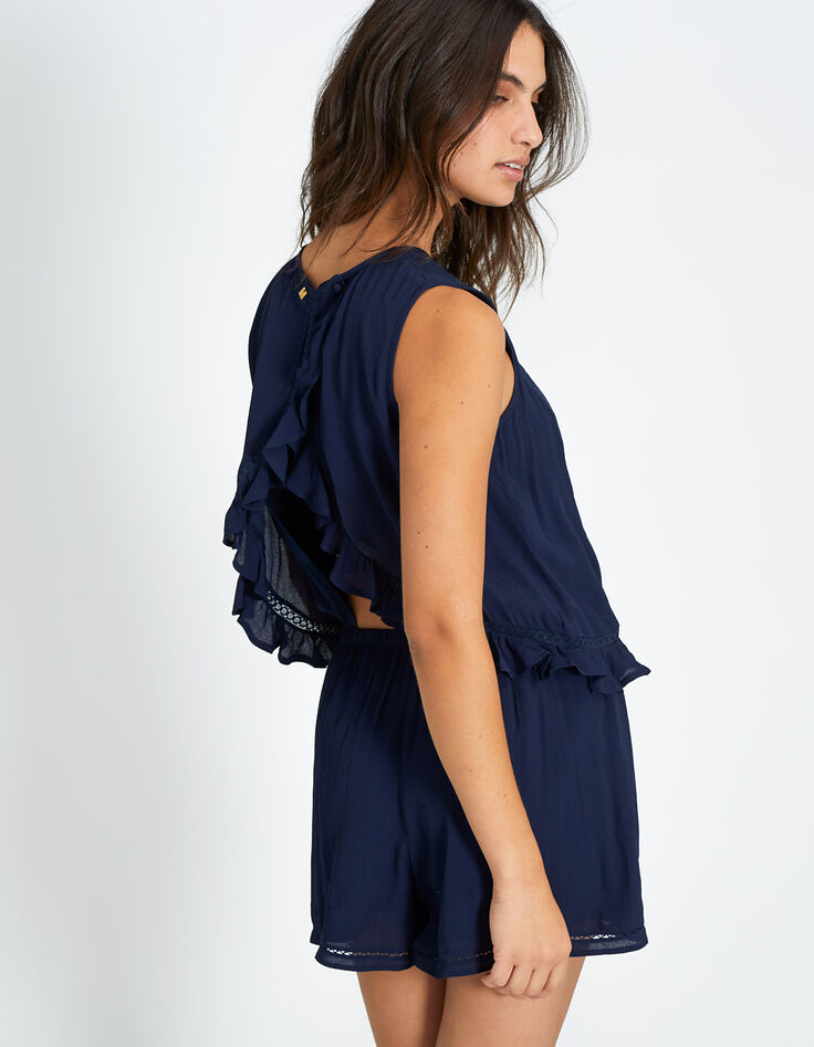 Combi short marine à bandes dentelle I.Code-5