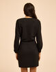 Robe manches longues noire maille côtelée I.Code-4
