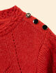 Orangener Strickpullover Schulterknöpfe I.Code-2
