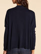 Pull cape marine tricot boutons d&eacute;coratifs I.Code-3