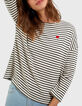 Matrozen-T-shirt strepen en geborduurd hart I.Code-4
