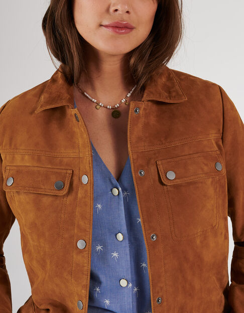 I.Code fawn suede jacket - I.CODE