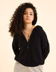 Cardigan à capuche noir en tricot I.Code-1