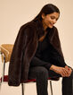 I.Code brown cocooning coat-7