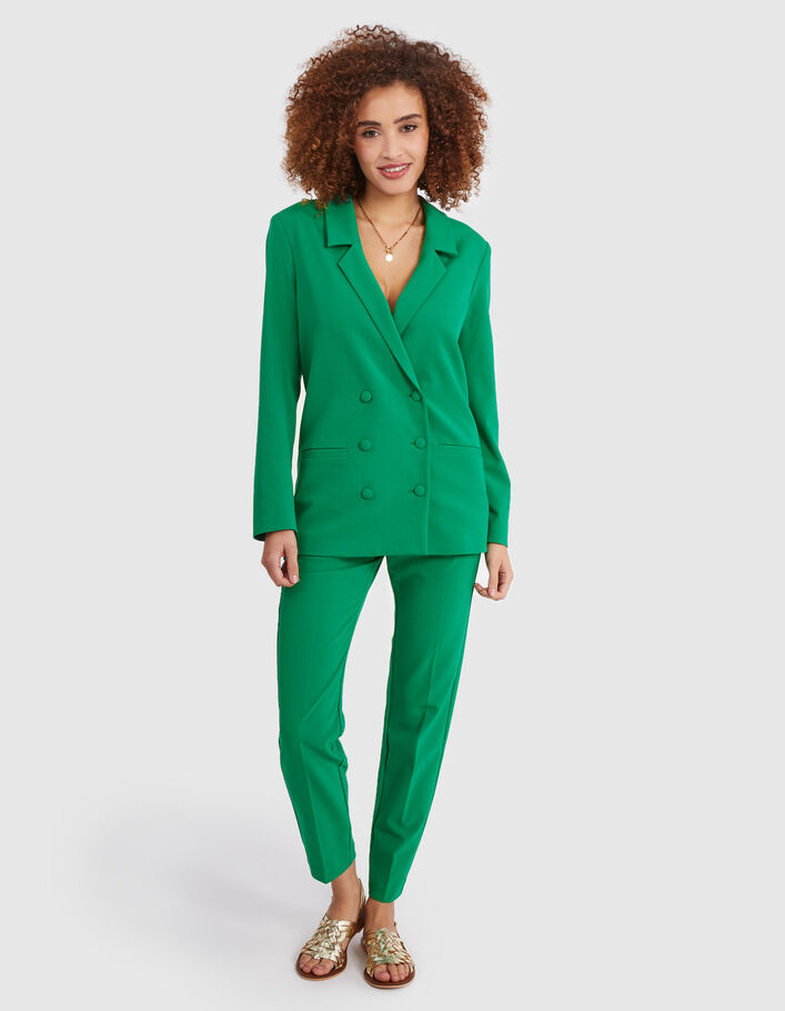 I.Code meadow green double-breasted suit jacket - I.CODE