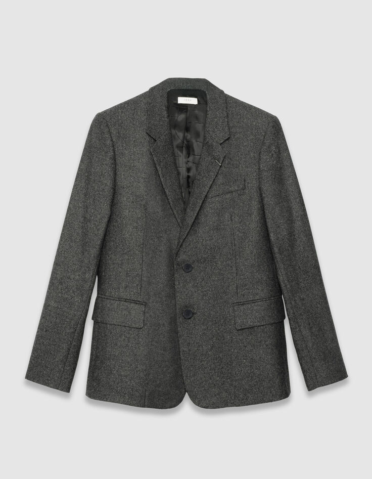 Grijze blazer tweedstijl Heren-7