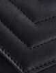 Damen 1440 schwarz gestepptes Leder Portemonnaie-7