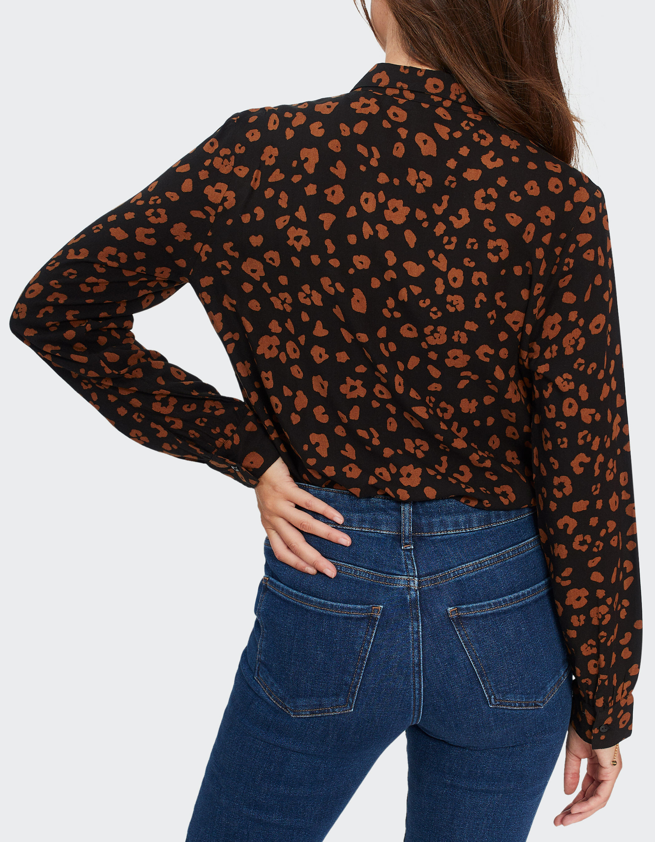 Chemise noire imprim l opard I.Code