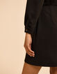 Robe manches longues noire maille côtelée I.Code-5
