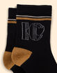 Chaussettes noires, beige, camel I.Code-4