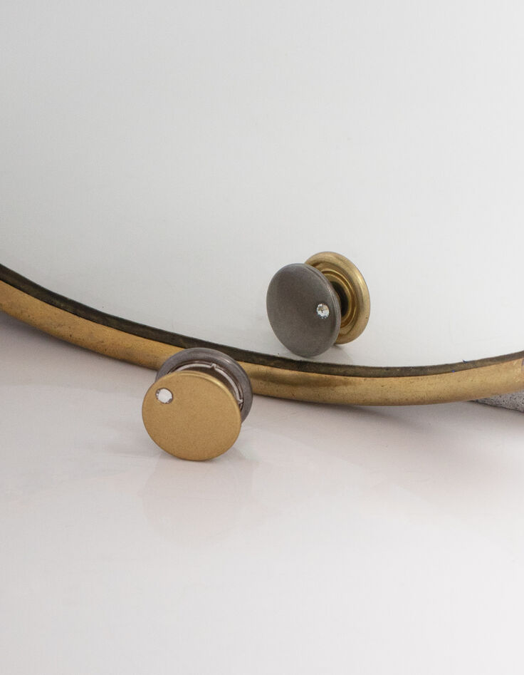 I.Code black boyfit jeans with gold polka dots-4