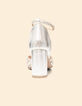 I.Code gold braided leather heeled sandals-3