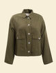 Veste kaki fluide poches boutonn&eacute;es I.Code-5