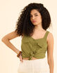 I.Code khaki vest top with chest pockets-1