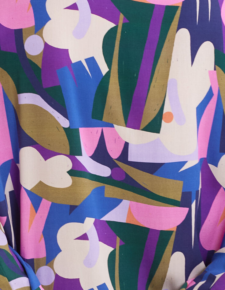 Chemise beige visuel floral graphique I.Code x THE FEEBLES-8