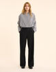 Pantalon de costume noir rayures tennis bleues I.Code-4