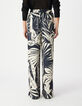 Marinefarbene Maxi-Hose mit weitem Bein f&uuml;r Damen-4