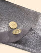 I.Code iridescent grey leather mini clutch bag-3