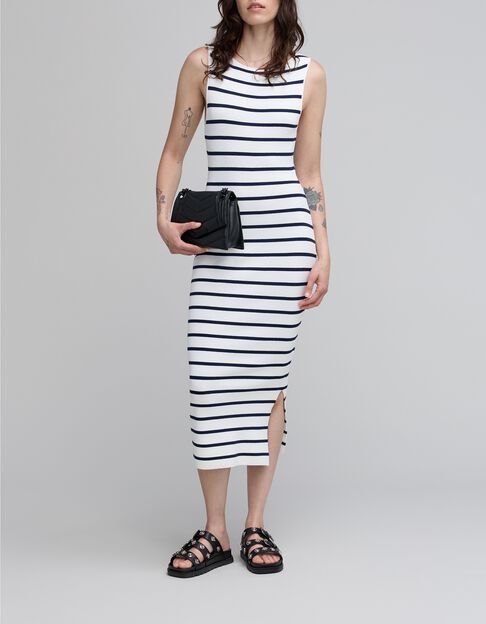Langes &auml;rmelloses Matrosen-Kleid f&uuml;r Damen - IKKS