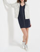 Marineblaues Kleid aus Minimalismus-Jacquard-Strick I.Code-4