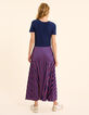 Robe longue bi-matière plissée rayures lurex I.Code-5