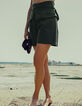 Khaki Shorts mit hoher Taille Damen-2