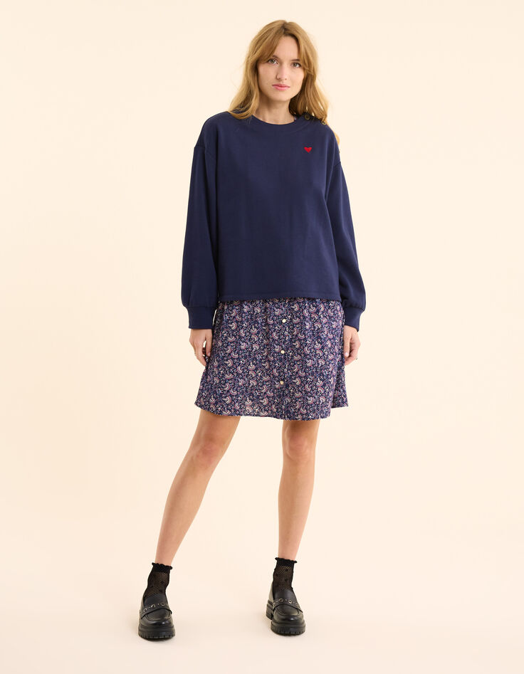 Robe marine imprimé floral rock I.Code-4