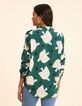 Chemise verte imprimé maxi oiseaux I.Code-5