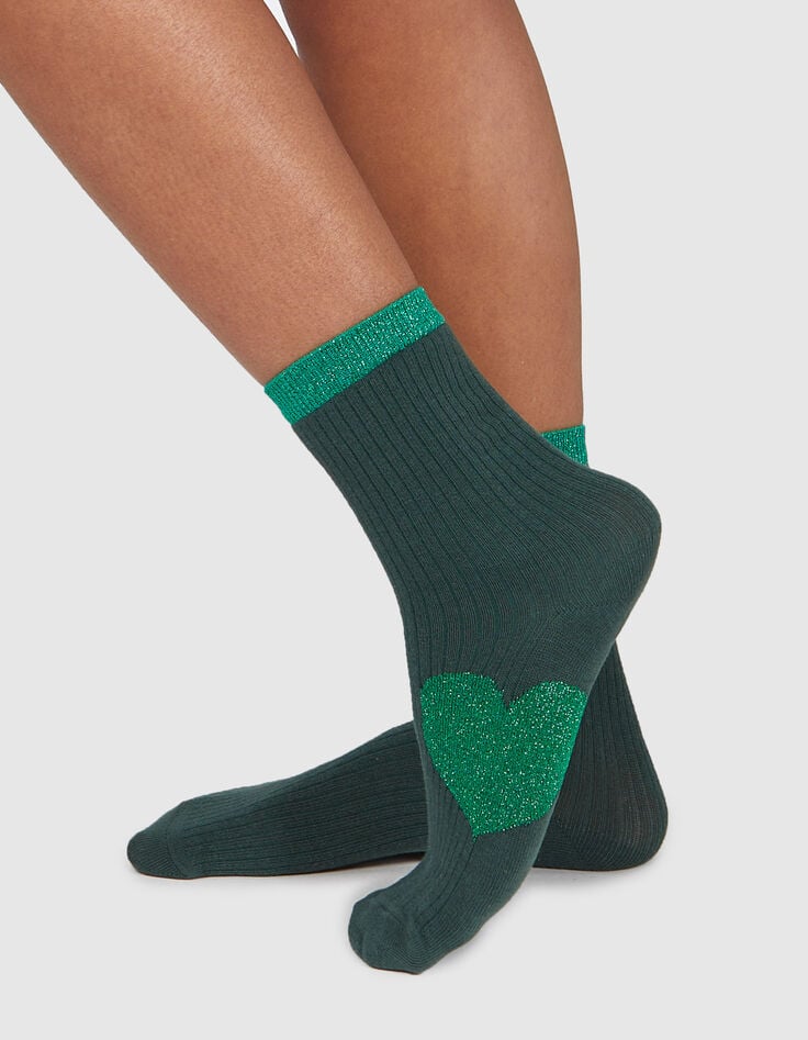 Glitzernde grüne Socken I.code-1 Glitzernde grüne Socken I.code-1