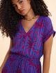 Robe longue indigo imprimé palmiers I.Code-5