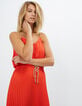 Robe longue pavot plissée I.Code-3