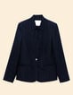 Zwarte blazer lurex strepenmotief I.Code-7 Zwarte blazer lurex strepenmotief I.Code-7
