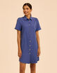 Robe chemise bleue jacquard fantaisie I.Code-1
