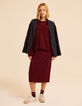 Jersey cuello V burdeos punto MARINE I.Code-8