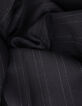 Pantalon de tailleur noir large motif rayures Coraline I.Code-4