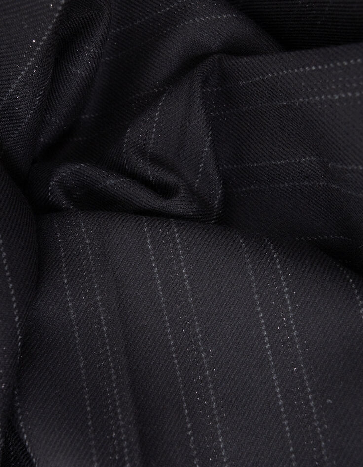 Pantalón de traje negro ancho rayas Coraline I.Code-4 Pantalón de traje negro ancho rayas Coraline I.Code-4