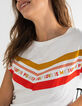 Tee-shirt blanc rayures et message I.Code -2