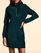 I.Code Midnight green ribbed velvet dress-2