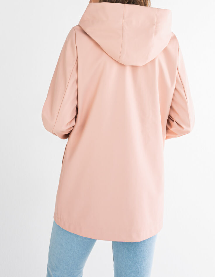 I.Code water pink hooded rubber windcheater-3 I.Code water pink hooded rubber windcheater-3