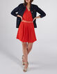 Robe abricot avec élastique rayé lurex or I.Code-4
