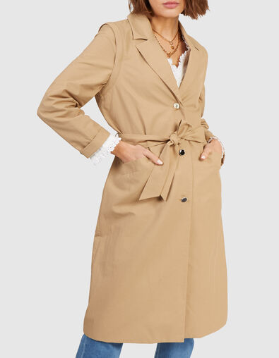 Trench beige mangas extraíbles I.Code