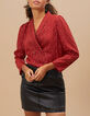 Blouse grenat à motifs foil or I.Code-1